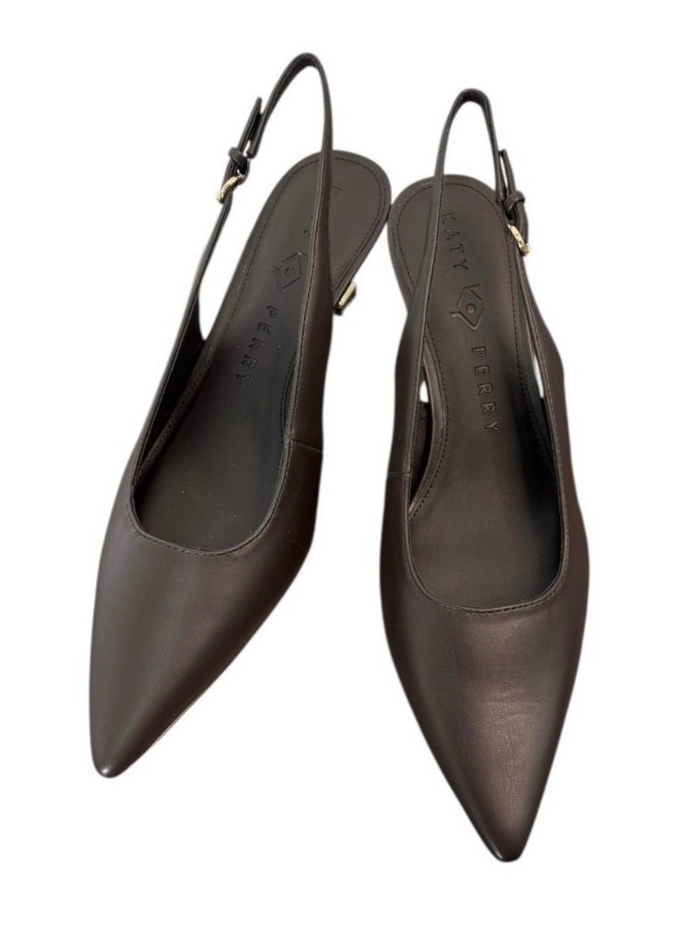 Katy Perry The Oceanview Slingback Heels Softy Nappa Coffee Brown 5 NIB